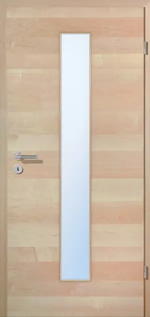 JELD-WEN drzwi wewnętrzne klon kanad. kanadyjskiego w układzie poziomym Living Optima, fornirowane drewnem naturalnym, z przeszkleniem LÖ-62 pośrodku
