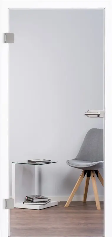 Drzwi przeszklone float extra białe Piktura Loft - szkło ornamentowe