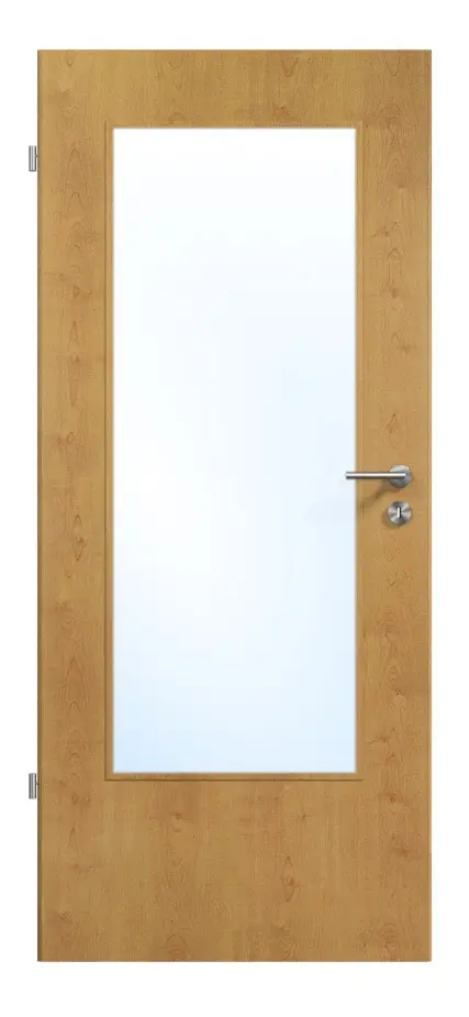 WESTAG drzwi do pomieszczeń mokrych klon rustykalny AH 74 GetaLit HPL z przeszkleniem LA-DIN