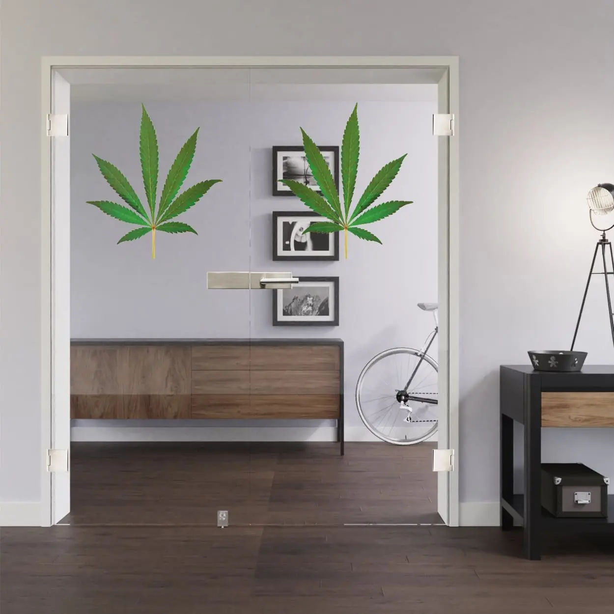 LIENBACHER całoszklane drzwi dwuskrzydłowe model 661 szkło przezroczyste