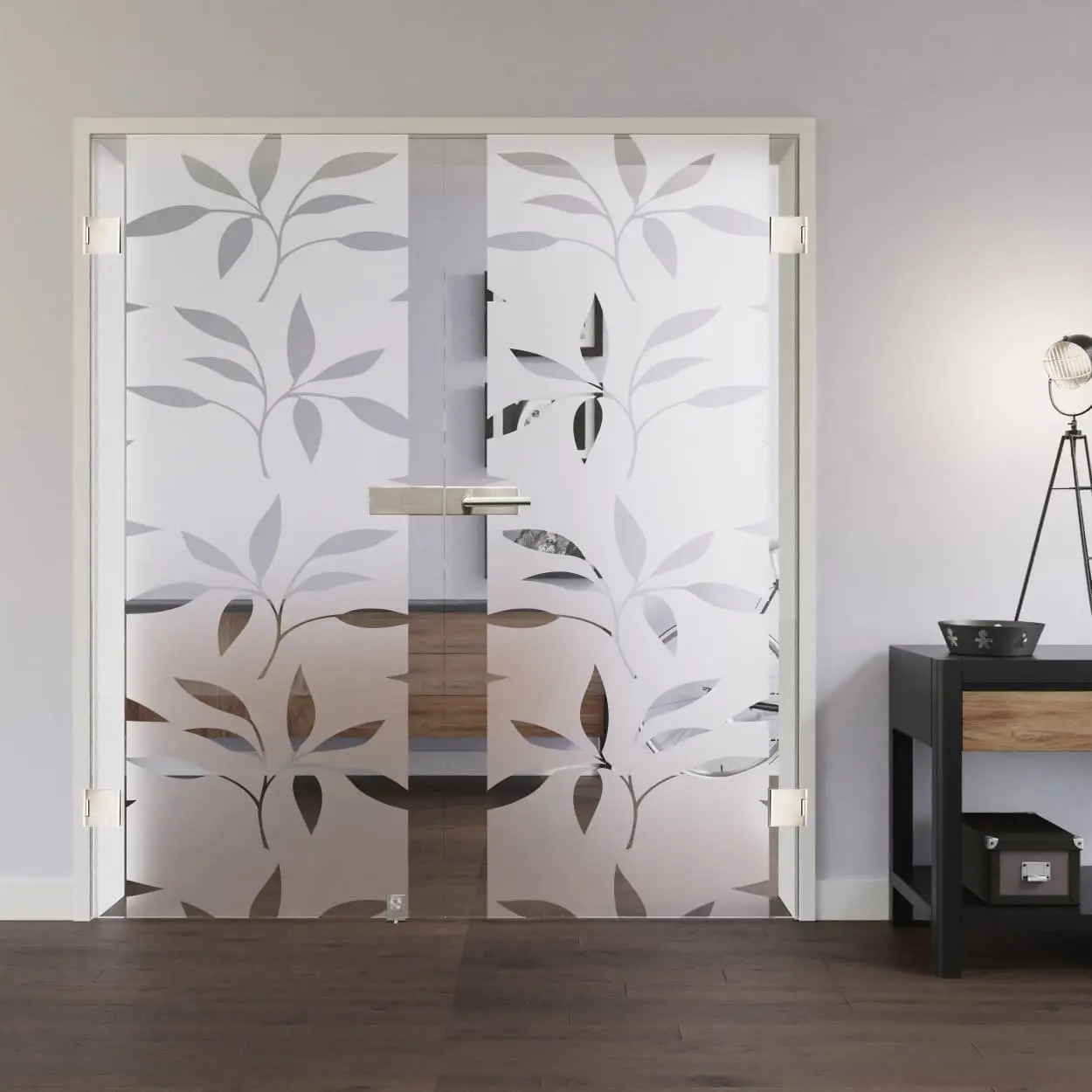 Widok całoszklanych drzwi dwuskrzydłowych LIENBACHER model 318 szkło przezroczysteWidok całoszklanych drzwi dwuskrzydłowych LIENBACHER model 394 szkło przezroczyste