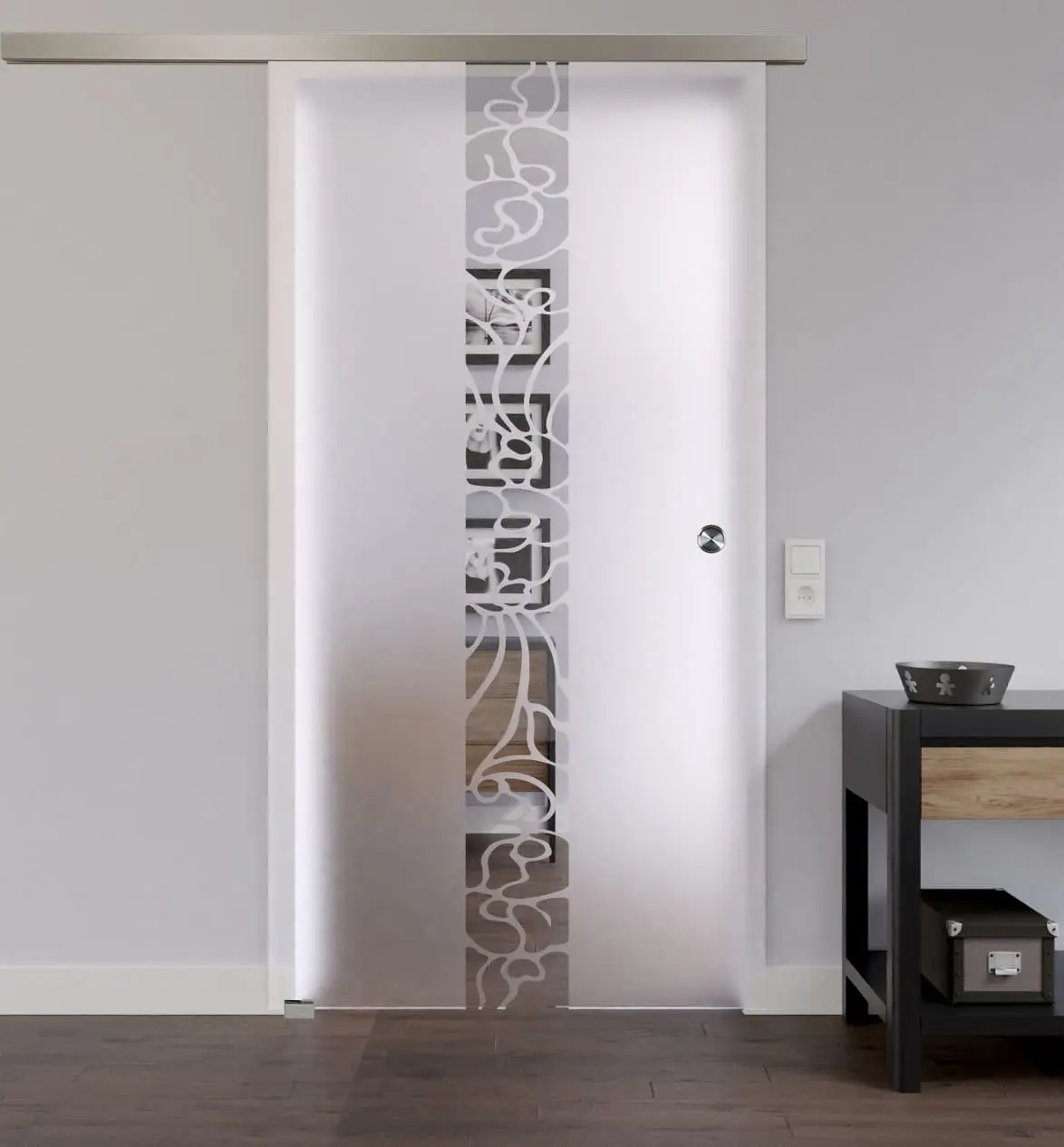 LIENBACHER całoszklane drzwi przesuwne Model 301 szkło przezroczyste