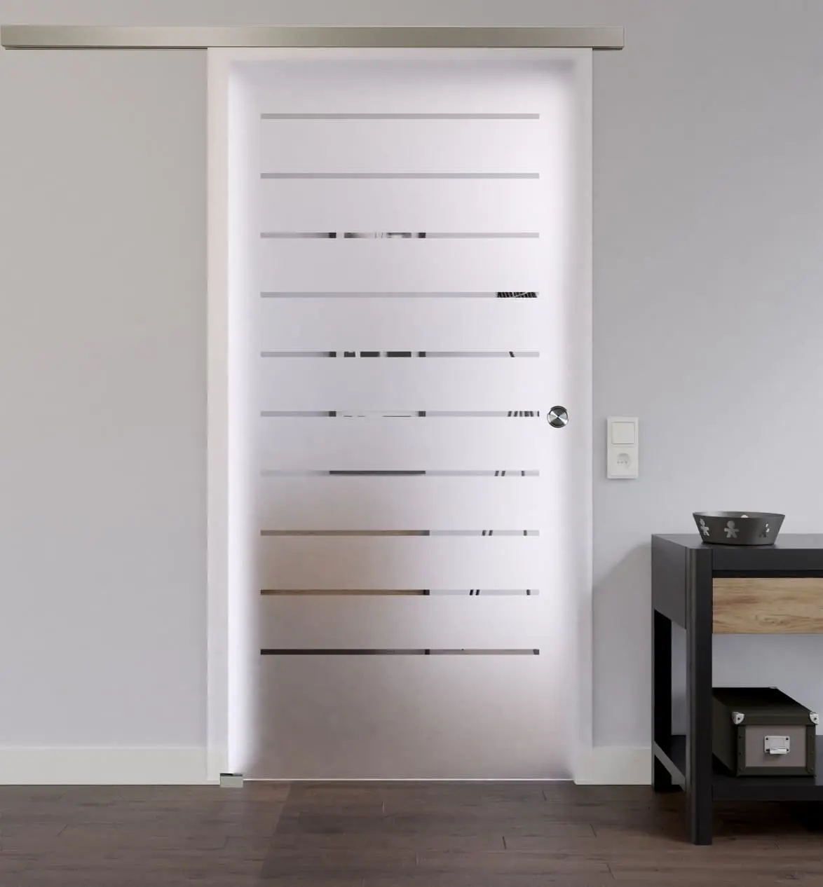 LIENBACHER całoszklane drzwi przesuwne model 302 szkło przezroczyste