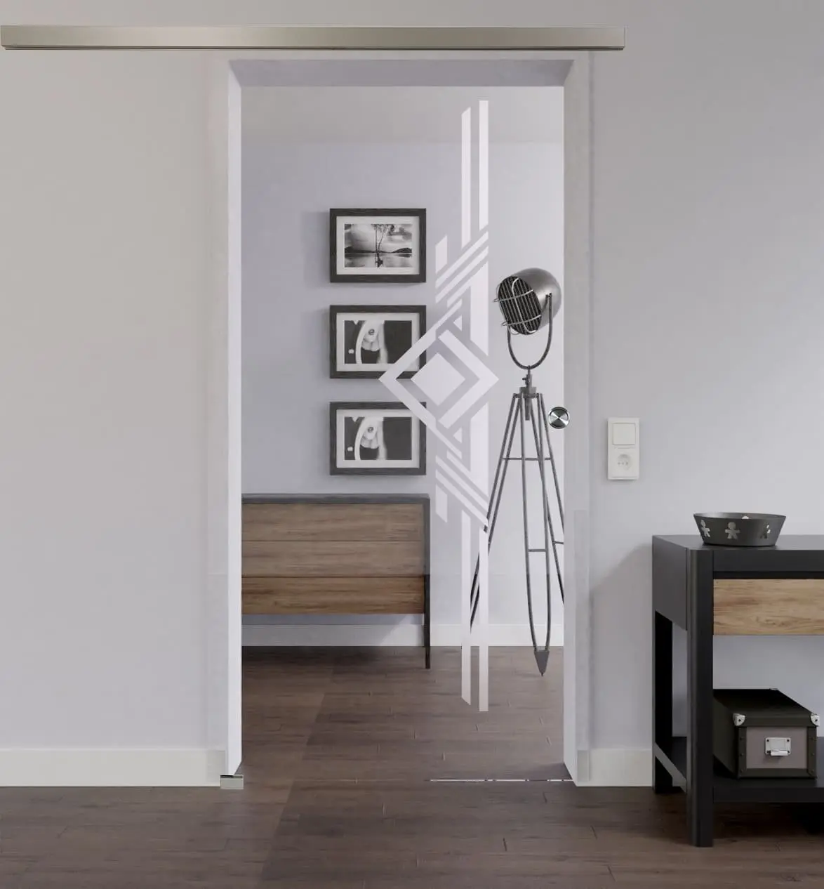 LIENBACHER całoszklane drzwi przesuwne model 307 szkło przezroczyste