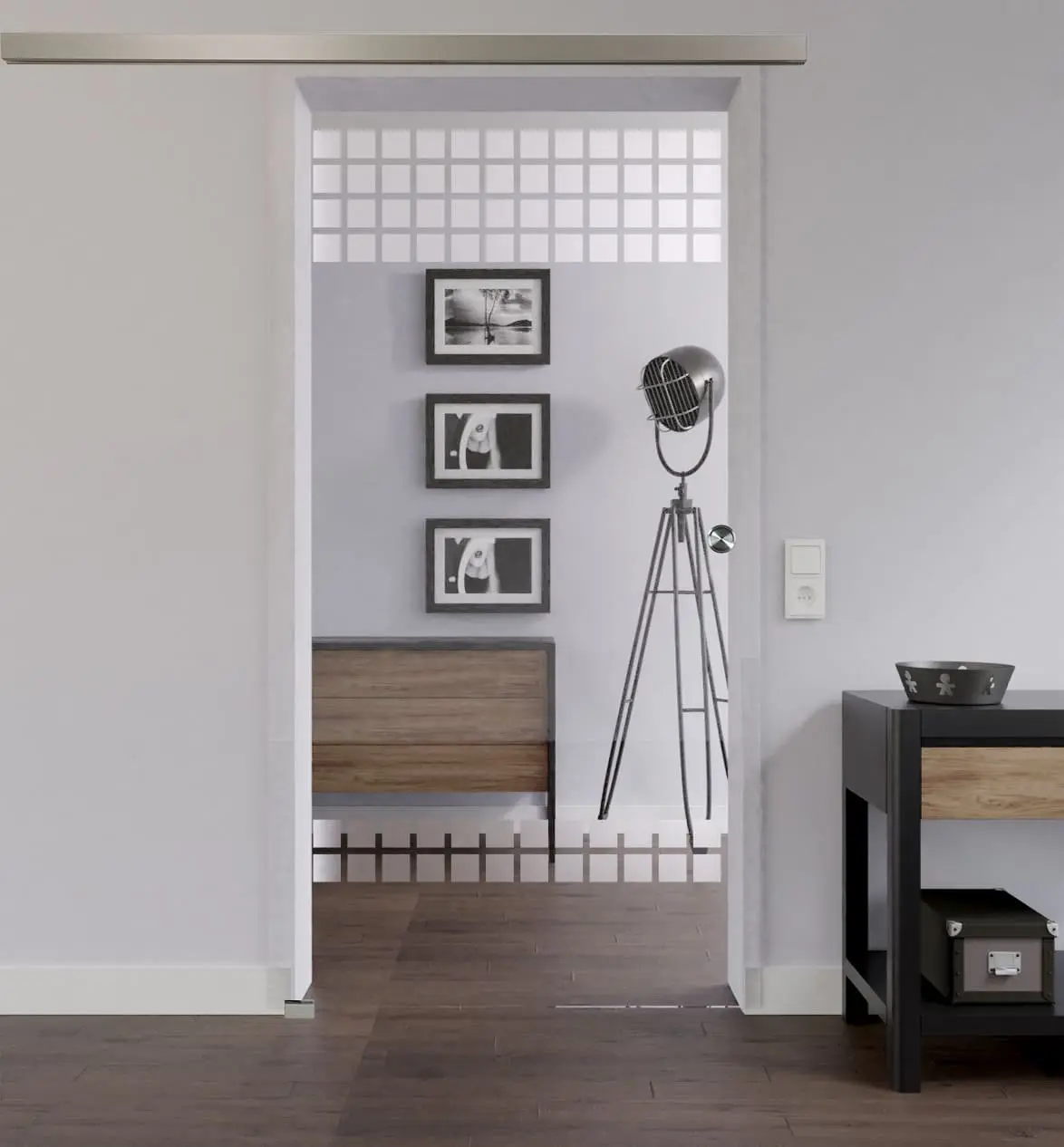 LIENBACHER całoszklane drzwi przesuwne model 318 szkło przezroczyste