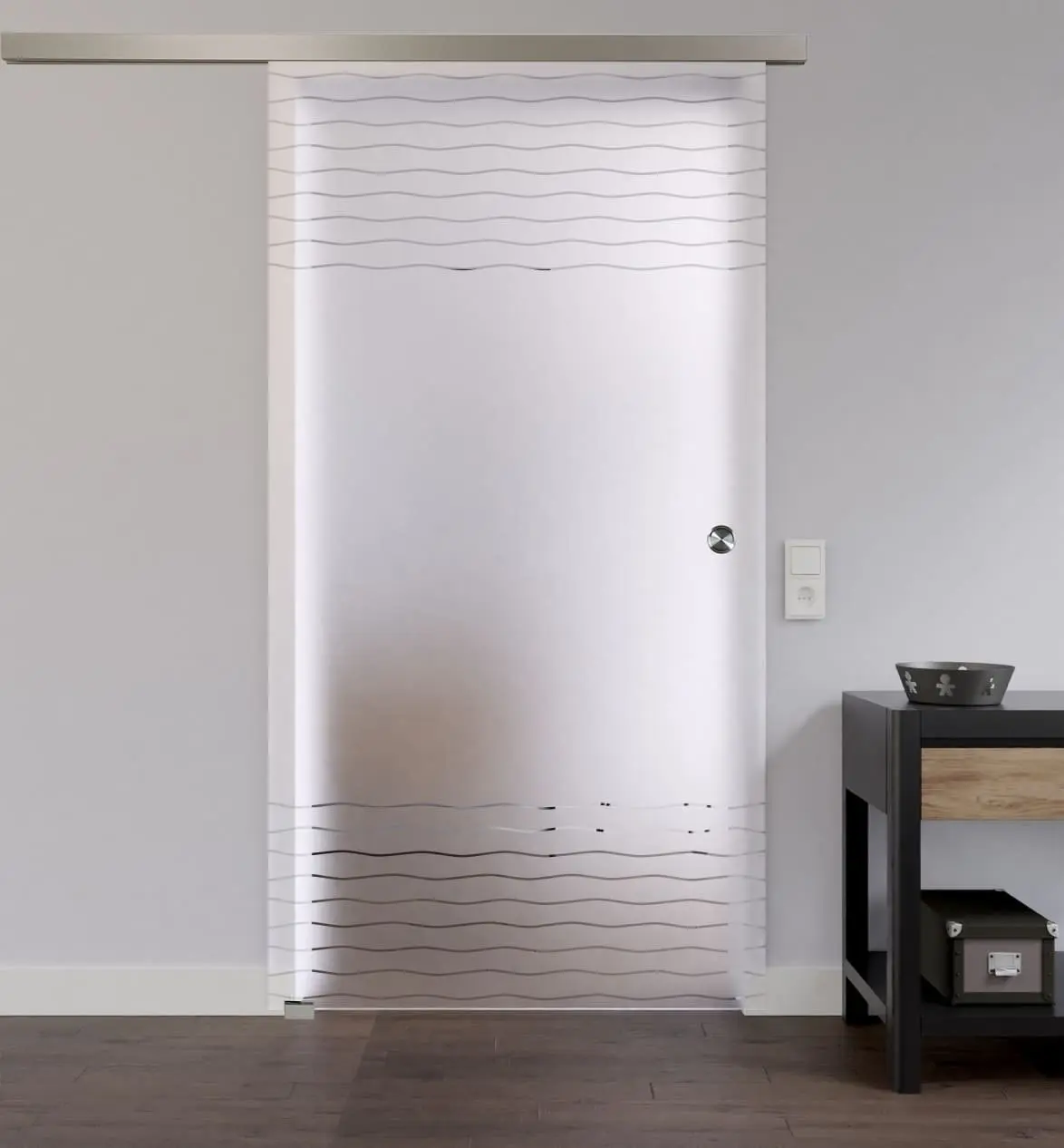 LIENBACHER całoszklane drzwi przesuwne model 331 szkło przezroczyste