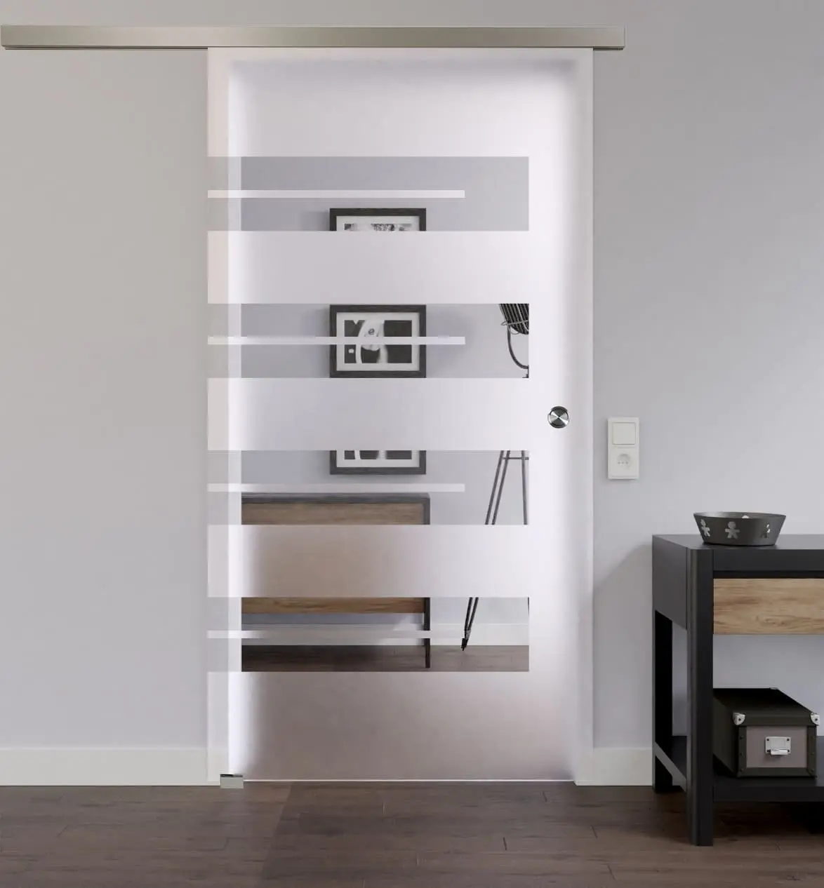 LIENBACHER całoszklane drzwi przesuwne Model 363 szkło przezroczyste