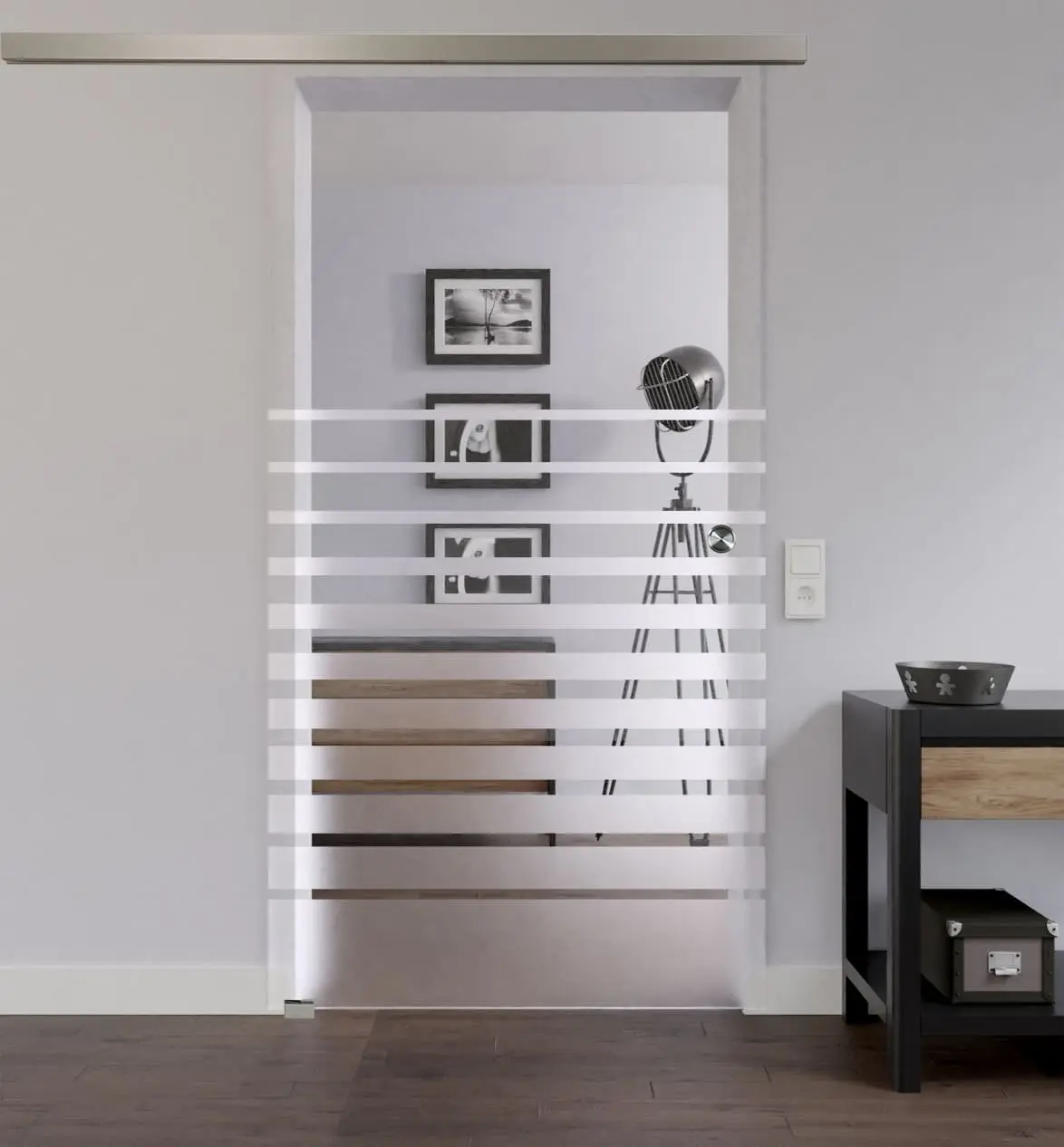 LIENBACHER całoszklane drzwi przesuwne Model 366 szkło przezroczyste