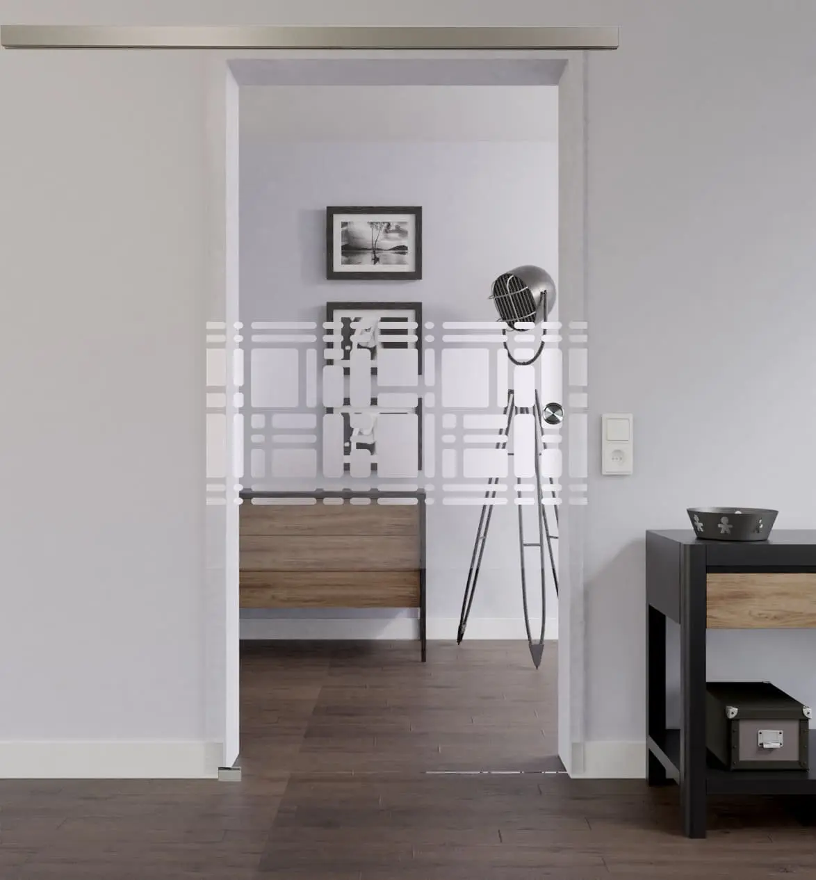 LIENBACHER całoszklane drzwi przesuwne model 378 szkło przezroczyste