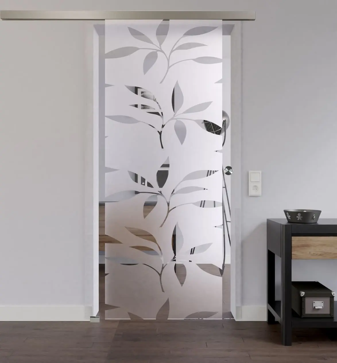 LIENBACHER całoszklane drzwi przesuwne model 394 szkło przezroczyste