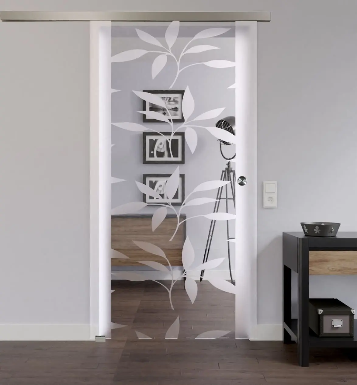 LIENBACHER całoszklane drzwi przesuwne Modell 394 negatyw szkło przezroczyste