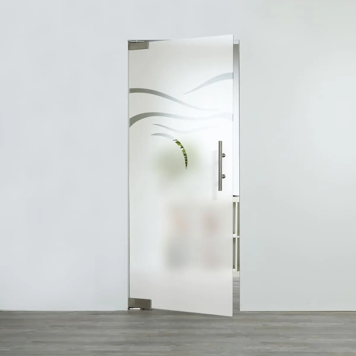 LIENBACHER drzwi wahadłowe szklane model 323 negatyw szkło przezroczyste