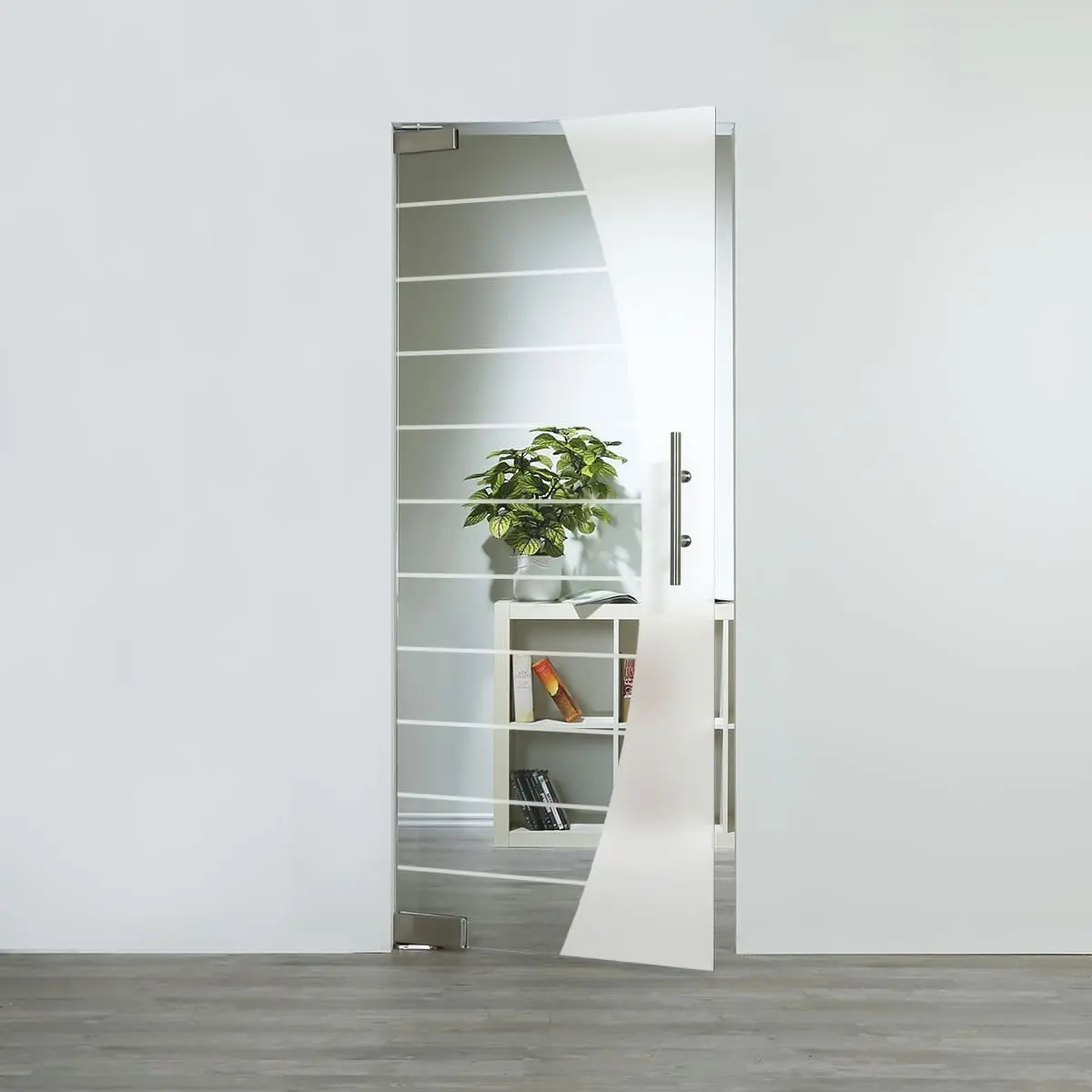 LIENBACHER drzwi wahadłowe szklane model 356 negatyw szkło przezroczyste