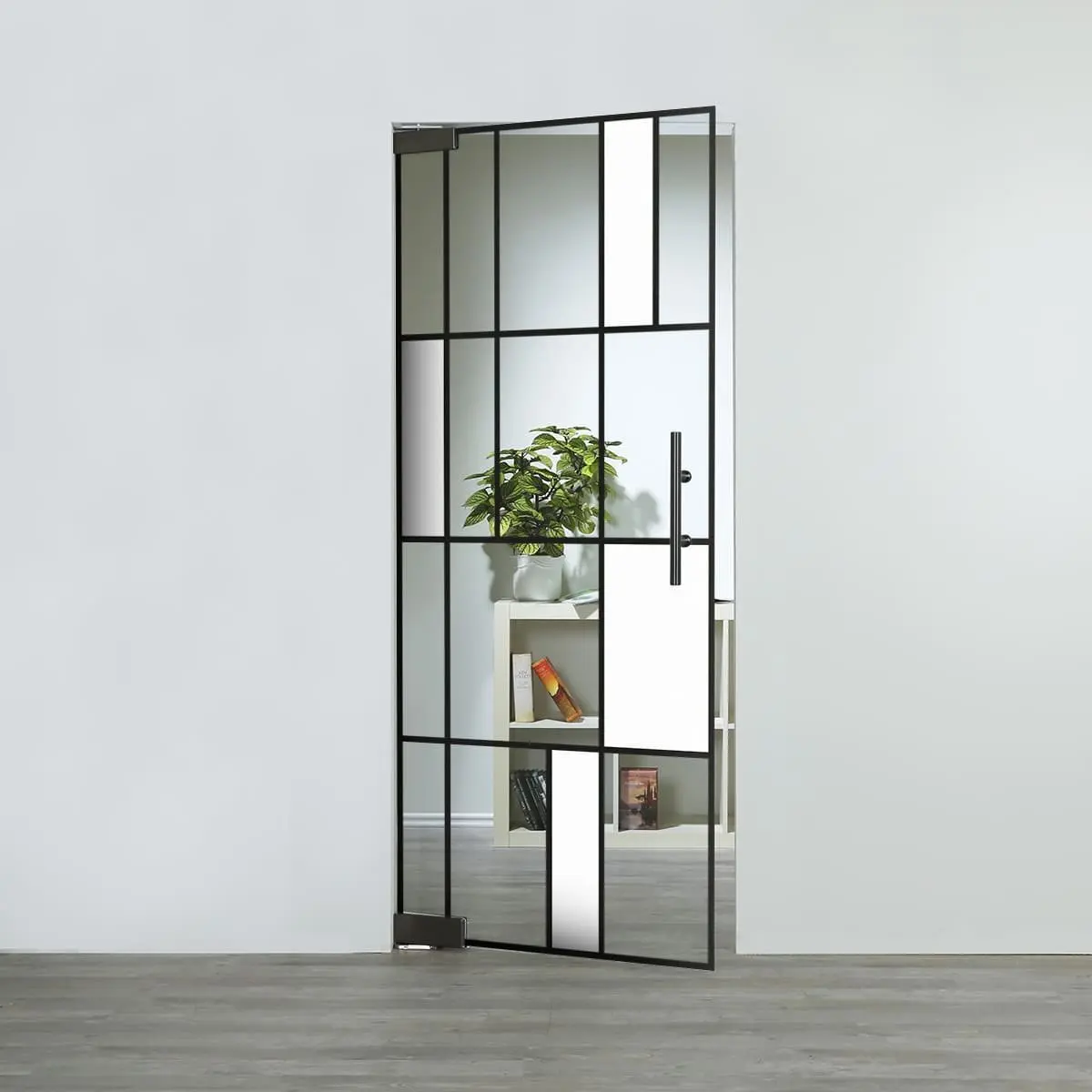 LIENBACHER szklane drzwi wahadłowe Modell 640 Black Signature szkło przezroczyste