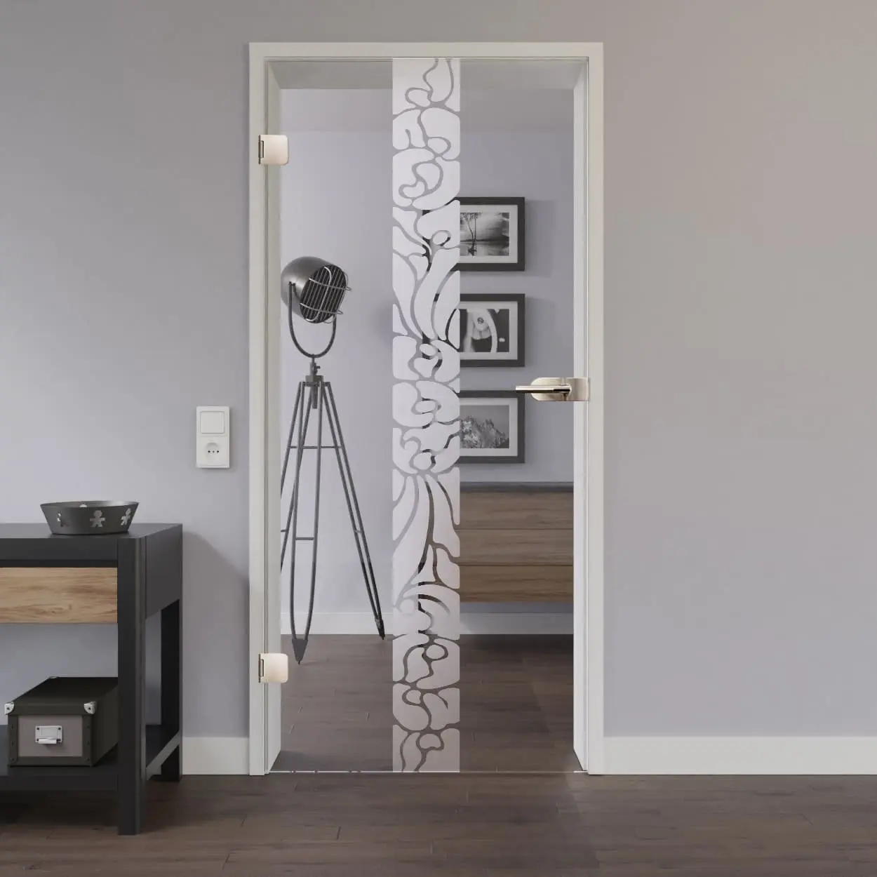 LIENBACHER drzwi szklane model 301 negatyw szkło przezroczyste