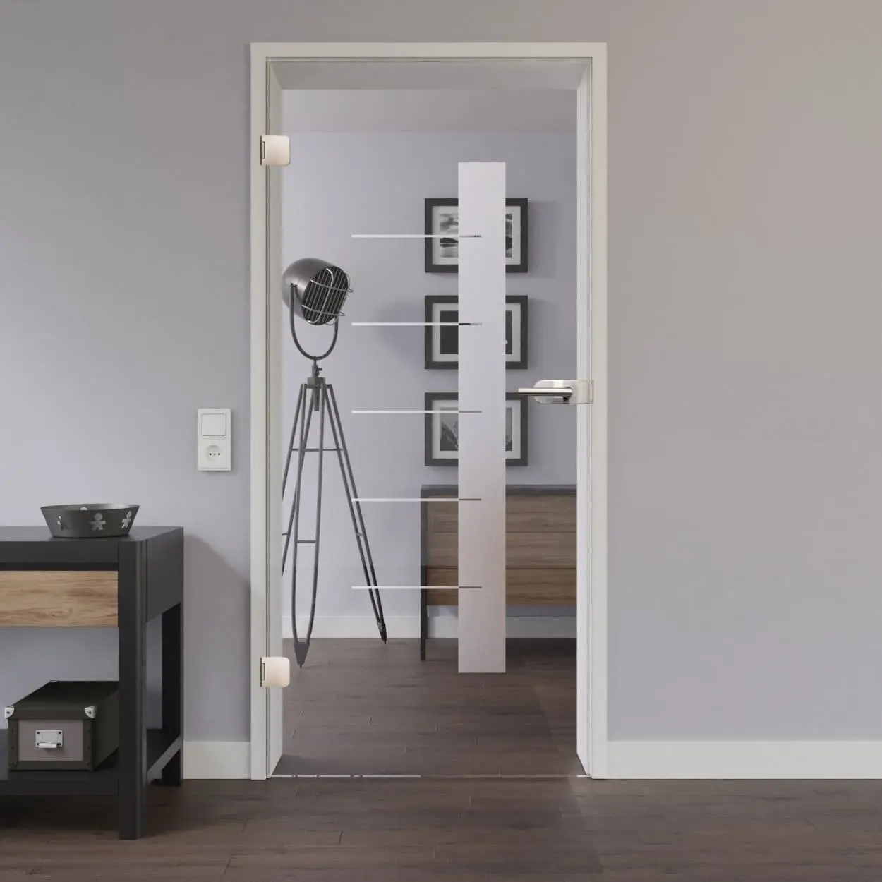 LIENBACHER szklane drzwi model 395 szkło przezroczyste