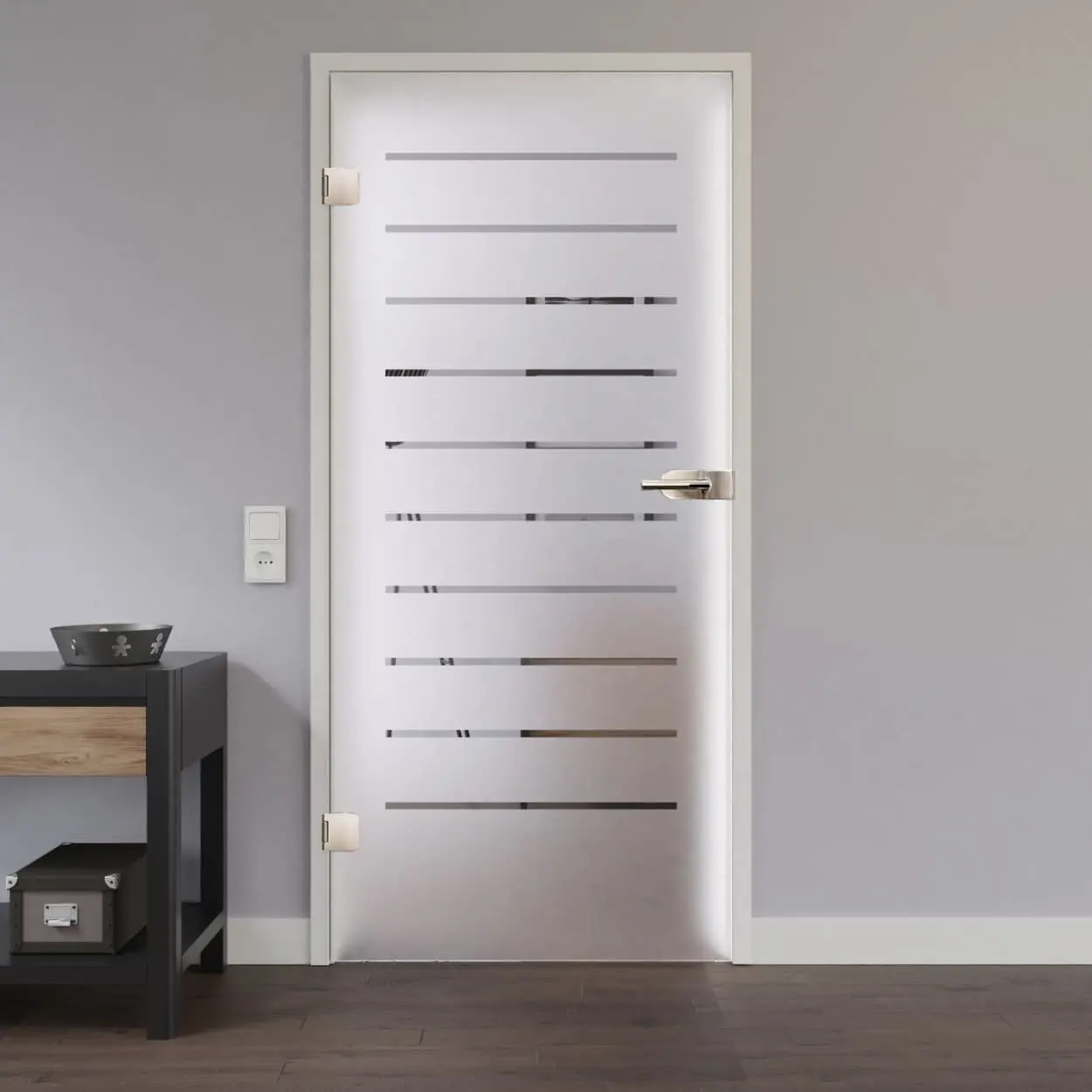 LIENBACHER szklane drzwi przeszklone model 302 negatyw szkło przezroczyste