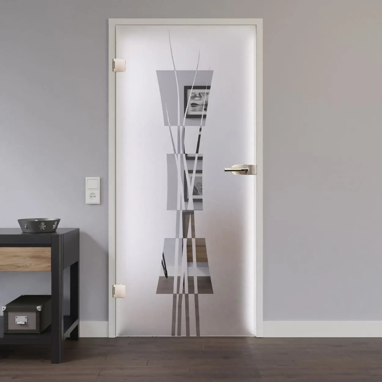 LIENBACHER szklane drzwi model 309 negatyw szkło przezroczyste