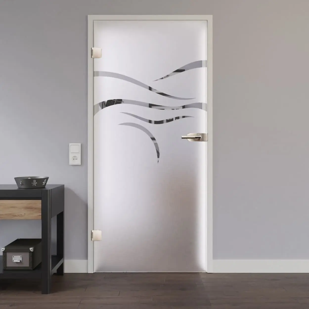 LIENBACHER szklane drzwi model 323 negatyw szkło przezroczyste