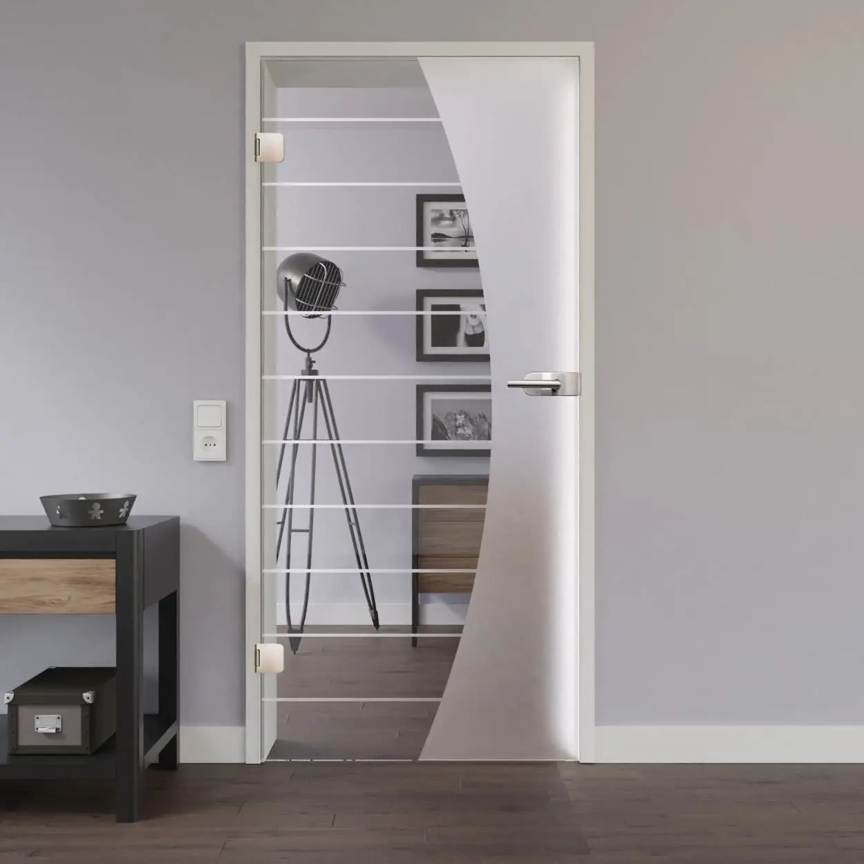 LIENBACHER szkło drzwi przeszklone model 356 negatyw szkło przezroczyste