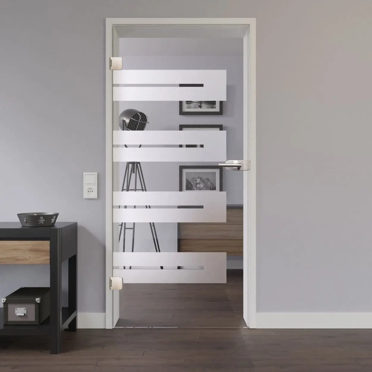 LIENBACHER szkło drzwi szklane Model 363 negatyw szkło przezroczyste