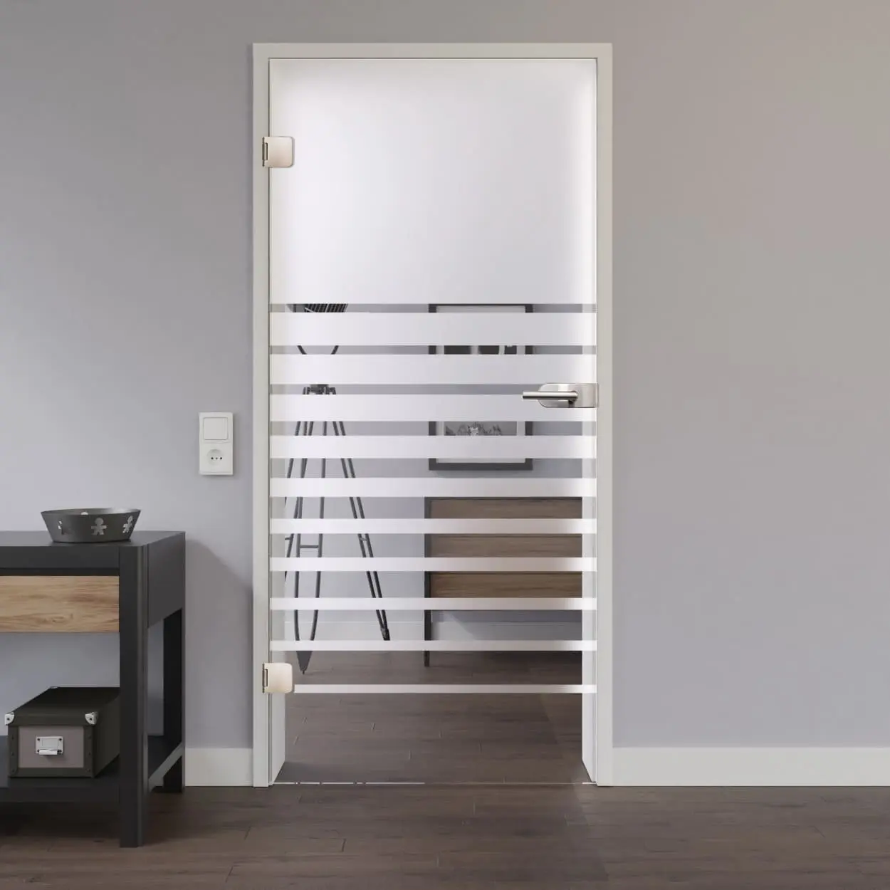 LIENBACHER drzwi przeszklone model 366 negatyw szkło przezroczyste