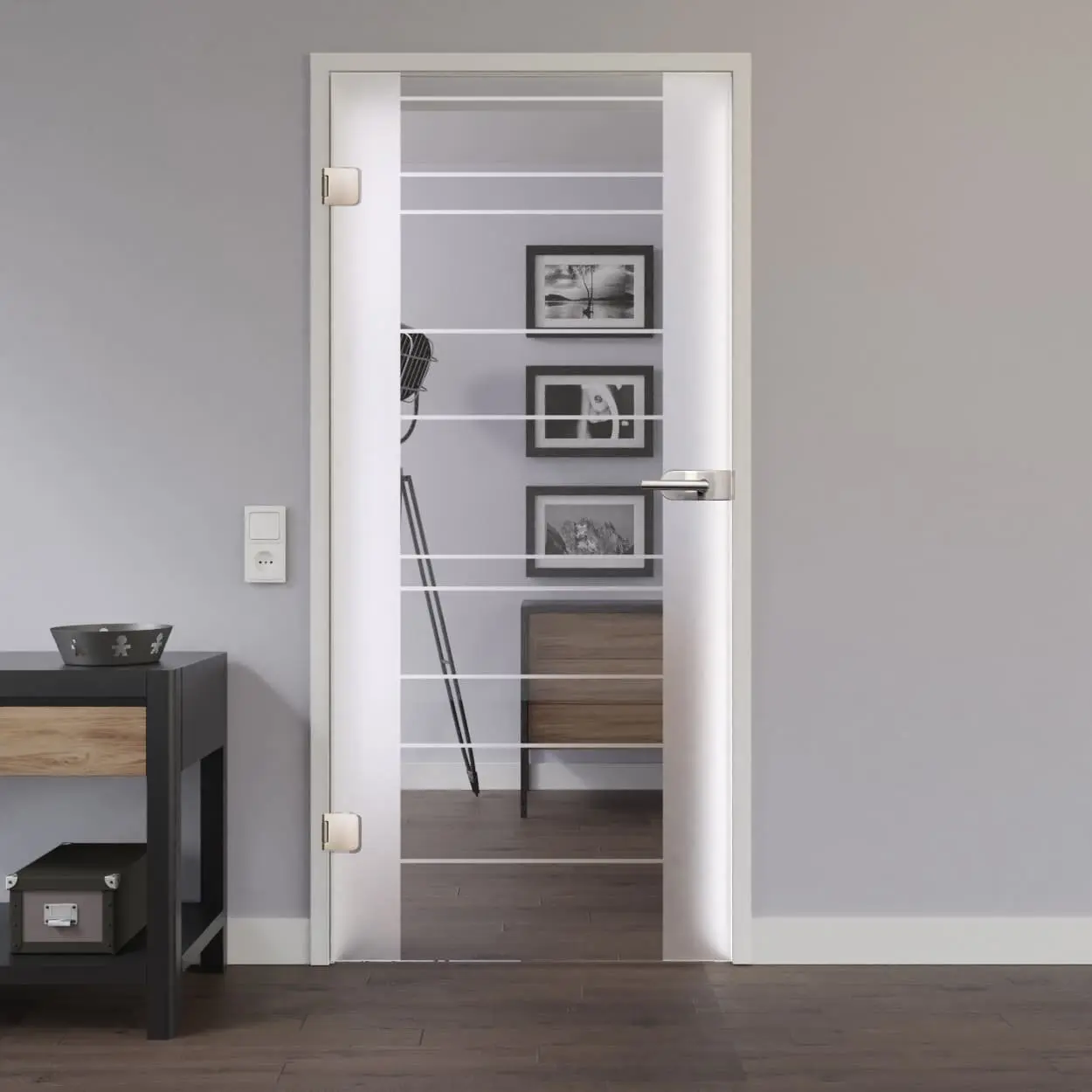 LIENBACHER szkło drzwi przeszklone model 392 negatyw szkło przezroczyste