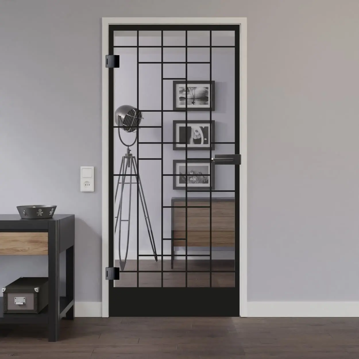 LIENBACHER szkło drzwi szklane model 643 Black Signature szkło przezroczyste