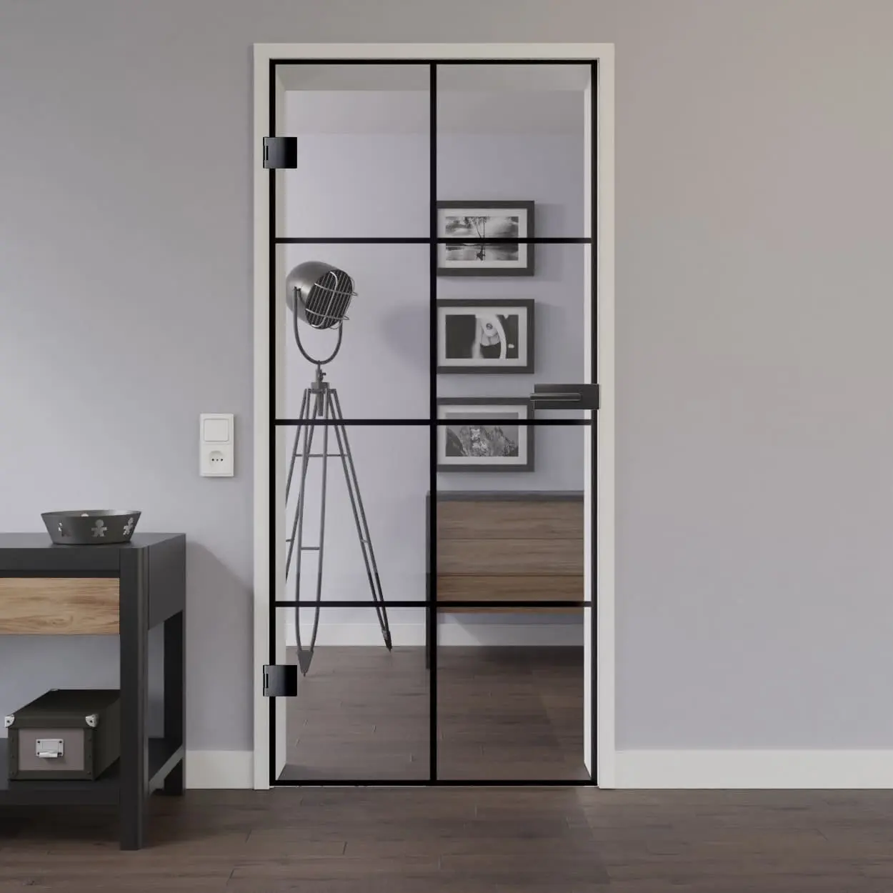 LIENBACHER szkło drzwi szklane model 644 Black Signature szkło przezroczyste