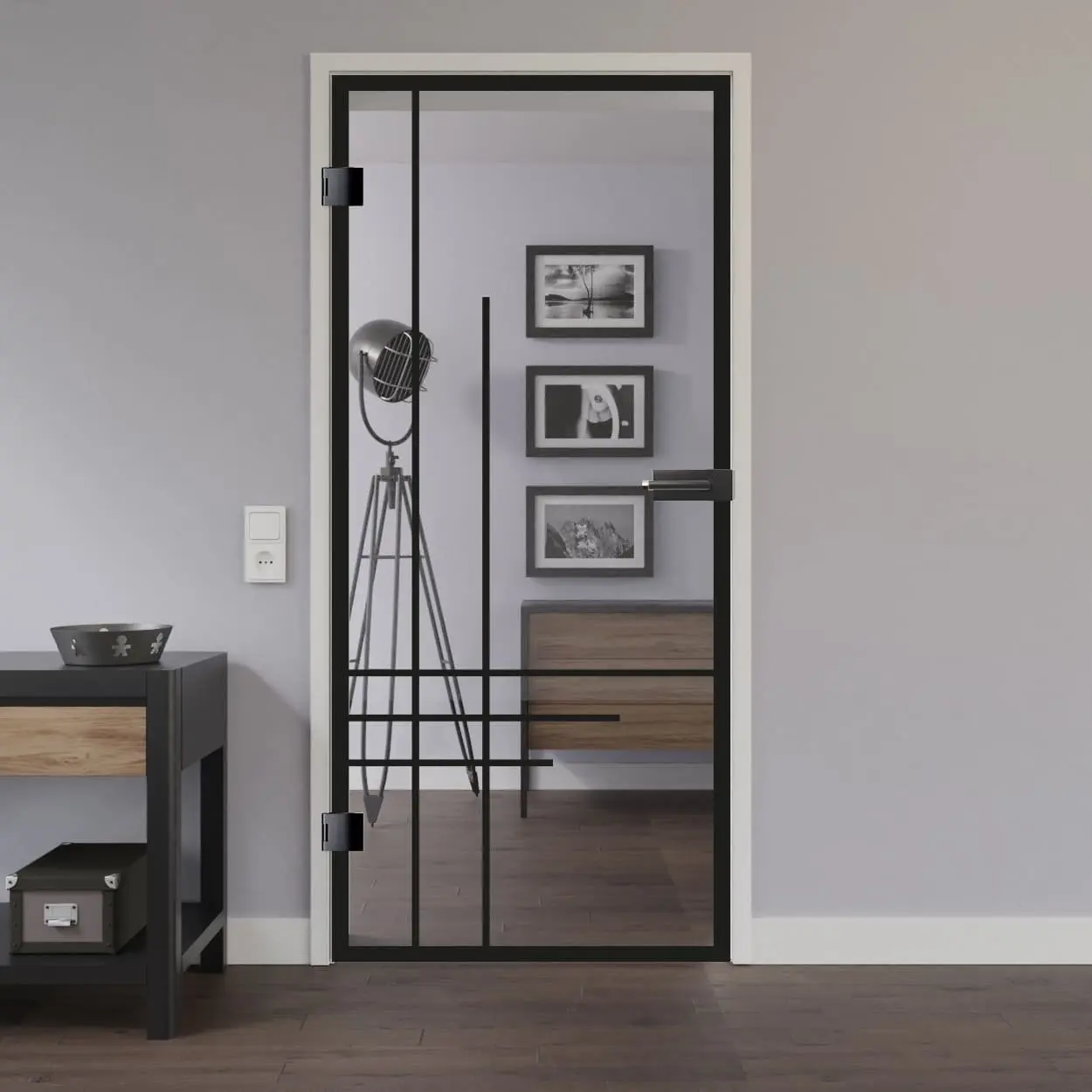 LIENBACHER szkło drzwi przeszklone model 657 Black Signature szkło przezroczyste