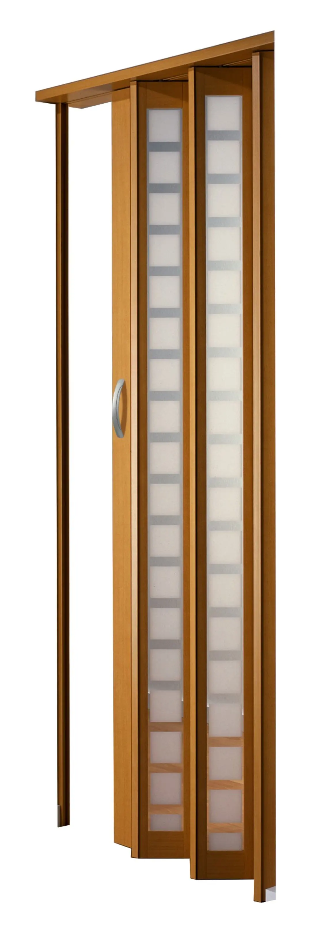 New Generation buk z oknami karo białe satynowane drzwi składane - Marley_01