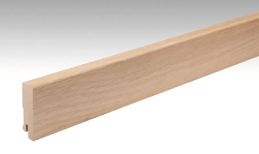 Listwa przypodłogowa fornirowana drewnem naturalnym dąb surowy profil 15 MK (2380 x 16 x 60 mm) - MEISTER