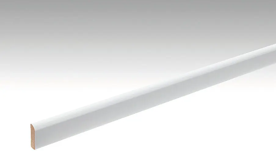 Neutralna biała listwa przypodłogowa profil 6 (2380 x 6 x 25 mm) (możliwość malowania) - MEISTER
