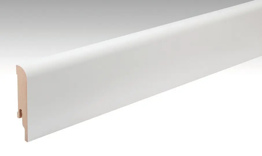 Neutralna, biała listwa przypodłogowa profil 5 PK (2380 x 16 x 80 mm) (możliwość malowania) - MEISTER