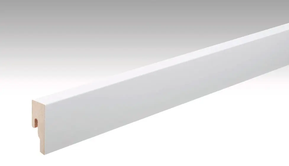 Neutralna, biała listwa przypodłogowa profil 8 PK (2380 x 18 x 50 mm) - MEISTER