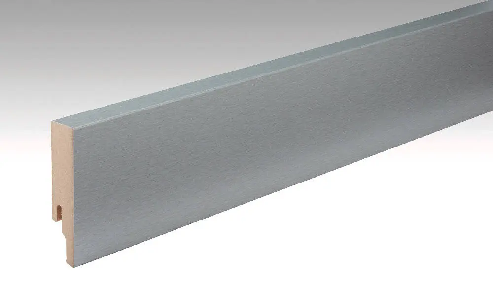Optyka stali nierdzewnej listwa przypodłogowa profil 9 PK (2380 x 18 x 80 mm) - MEISTER