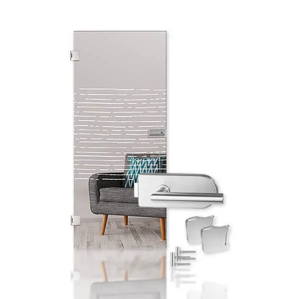 Morse matowienie drzwi przeszklone z motywem matowy Kompakt w tym zestaw okuć - Erkelenz