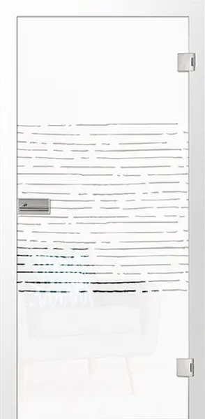 Zdjęcie drzwi przeszklonych Morse Mattprint z motywem przezroczystym - Erkelenz