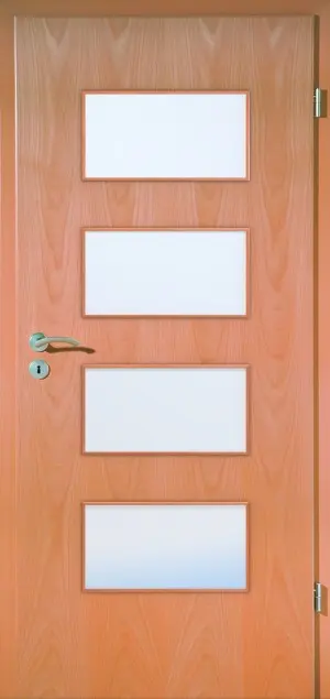 JELD-WEN drzwi wewnętrzne buk Living Optima fornirowane drewnem naturalnym z przeszkleniem LÖ-40