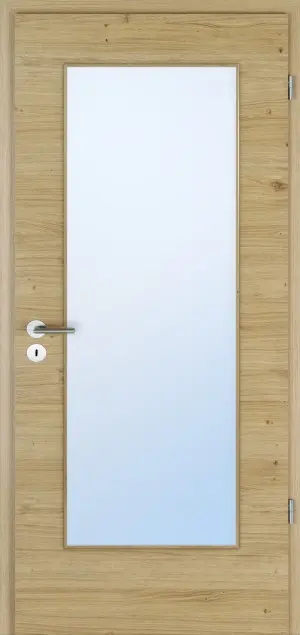 JELD-WEN drzwi wewnętrzne Europejski dąb sękaty Living Optima fornirowane drewnem naturalnym z przeszkleniem LÖ-20