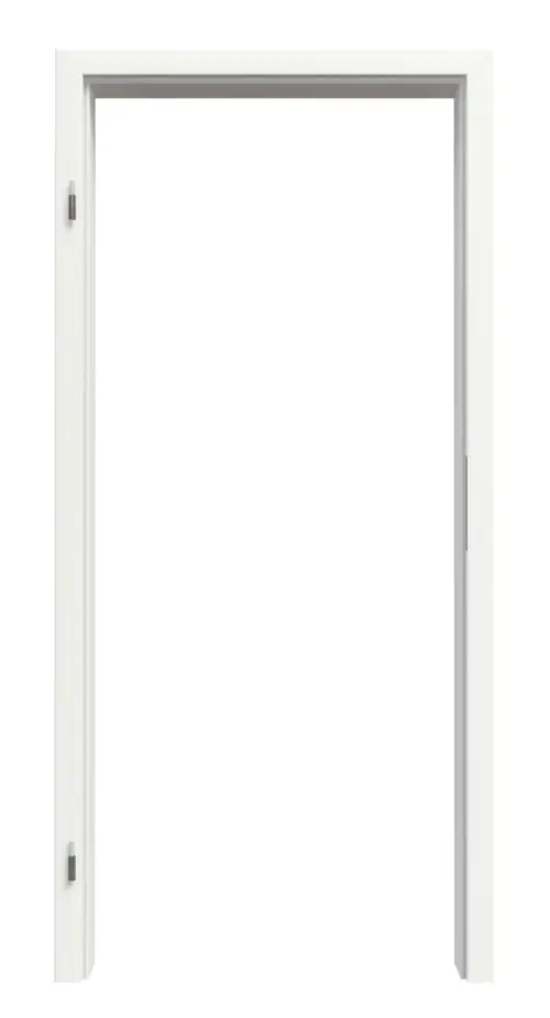 Zdjęcie ościeżnicy do drzwi wewnętrznych biały lakier RAL 9010 CPL z zaokrągloną krawędzią