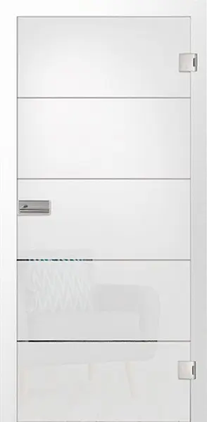 Zdjęcie drzwi przeszklonych Prime Mattprint z motywem przezroczystym - Erkelenz