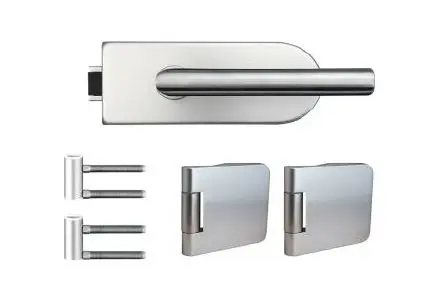 Zdjęcie zestawu okuć Private Line, zaokrąglony, stal szlachetna.