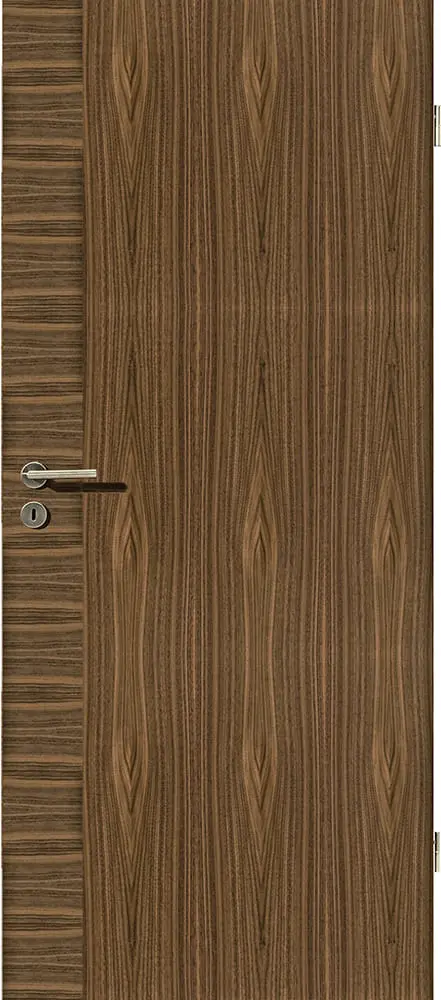 Zdjęcie drzwi wewnętrznych fornirowanych drewnem naturalnym orzech włoski Quirin 3 - Lebo