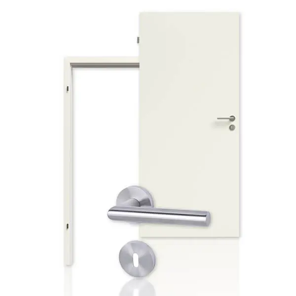 Zestaw drzwi wewnętrznych Typ 43-00 Top biały RAL 9003 Lamikor z ościeżnicą i klamką - Kilsgaard