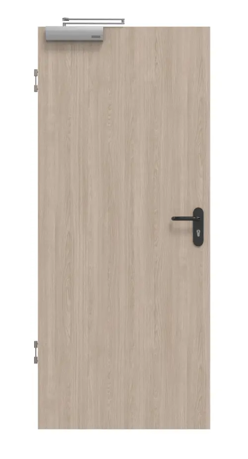 Zdjęcie frontowe drzwi dymoszczelnych dąb szary Basic Durat - Huga