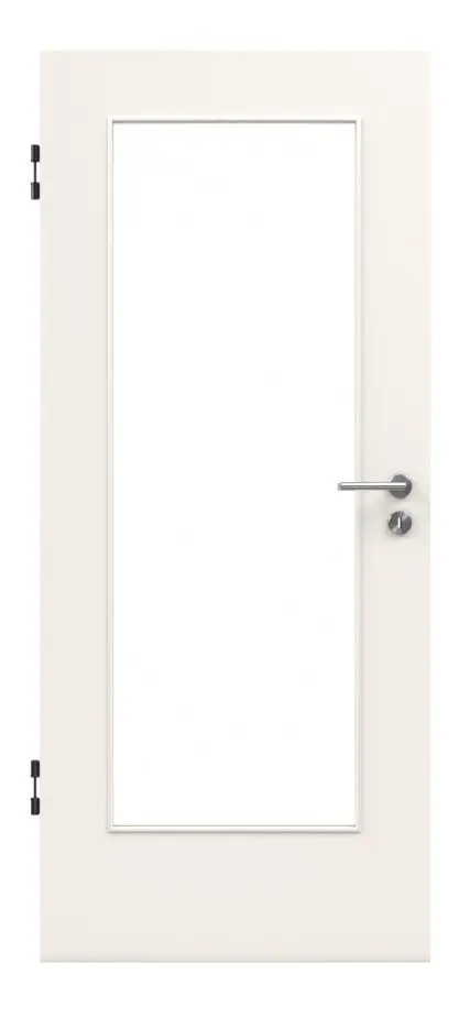 Drzwi dymoszczelne biały lakier 9010 wycięcie na szybę duże - Jeld Wen