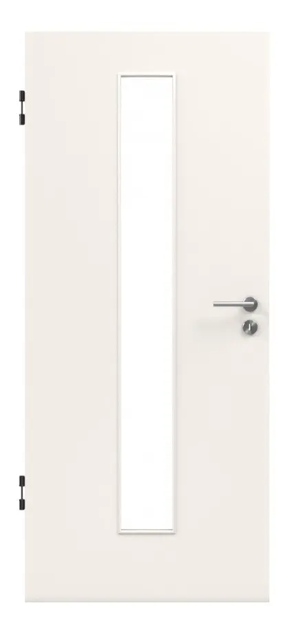 JELD-WEN drzwi dymoszczelne biały lakier 9010 z przeszkleniem środkowym LÖ-62