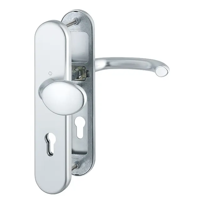 Zdjęcie Marseille aluminium dkładka długa zamek z zabezpieczeniem przed zmianą bez osłony wkładki - Hoppe