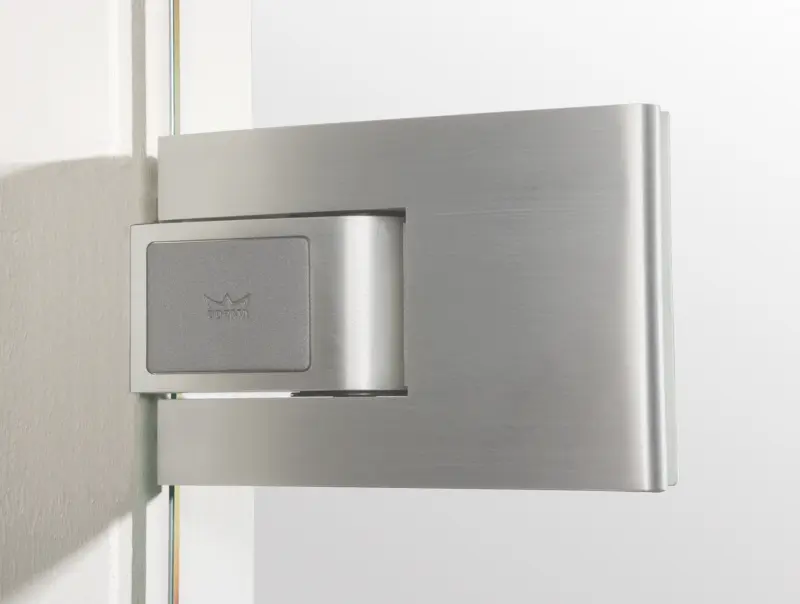 Zawiasy do drzwi wahadłowych DORMA Tensor w kolorze srebrnym EV 1 do ukrytego montażu w ościeżnicy - Erkelenz